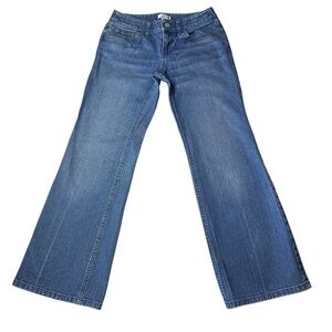 LOFT Blue Flare Low-Rise Jeans